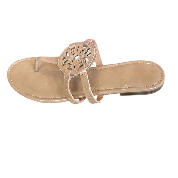 Circus by Sam Edelman Women's Thong faux Patent leather Sandals Brown Size 10 - Picture 5 of 9